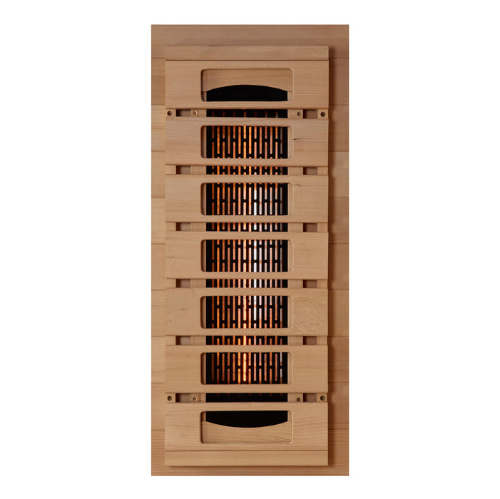 Golden Designs Infrared Indoor Sauna Near Zero EMF 2025 Reserve Edition GDI-8020-03 Full Spectrum with Himalayan Salt Bar