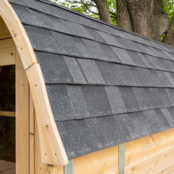 Black Asphalt Shingle Roof (Includes Trim) For Serenity Barrel Sauna