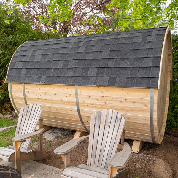 Sauna Black Asphalt Shingle Roof (Includes Trim) For Tranquility Barrel Sauna