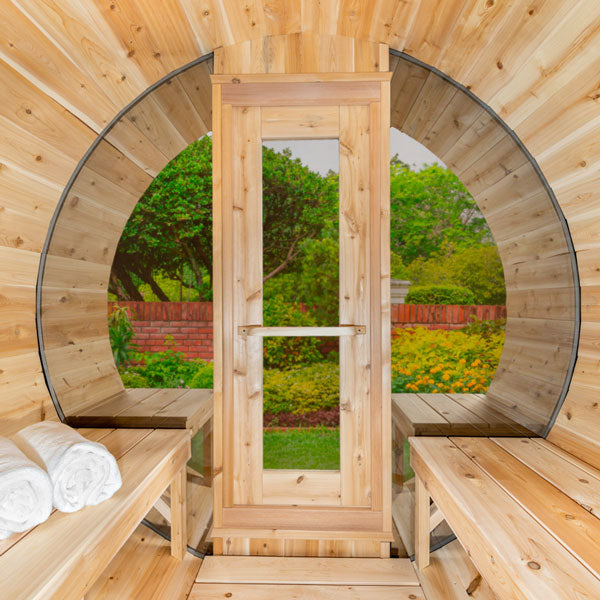 Leisurecraft Serenity MP Barrel Sauna High Quality Outdoor Sauna