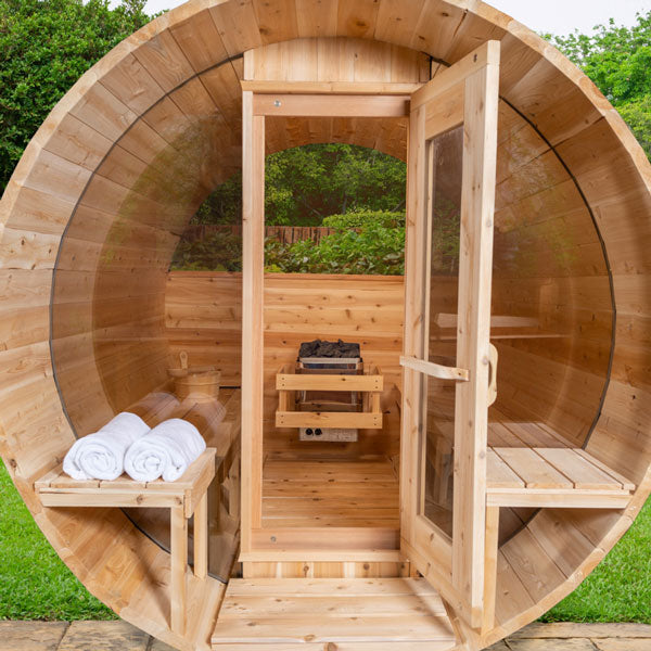 Leisurecraft Serenity MP Barrel Sauna High Quality Outdoor Sauna