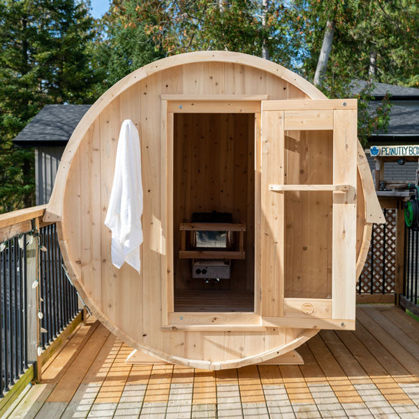 LeisureCraft CT Harmony Barrel Sauna High Quality Outdoor Sauna