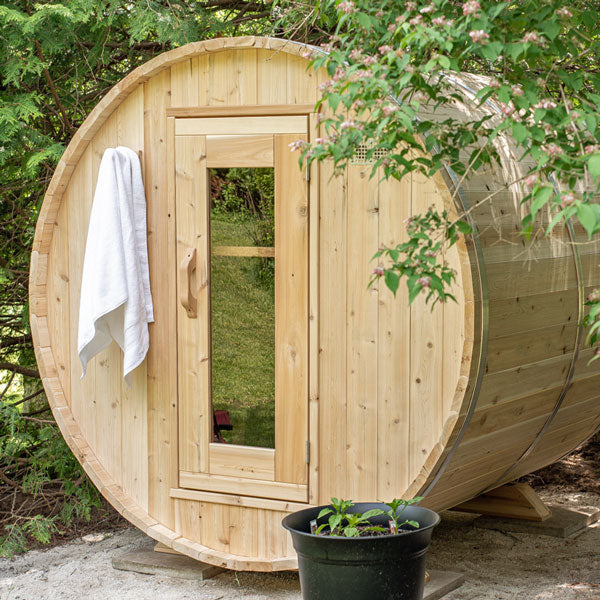 LeisureCraft CT Harmony Barrel Sauna High Quality Outdoor Sauna