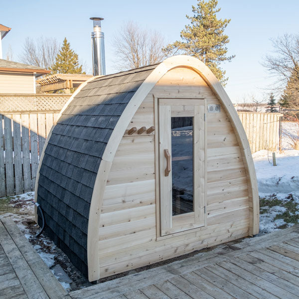 Leisurecraft CT MiniPOD Sauna High Quality Outdoor Sauna