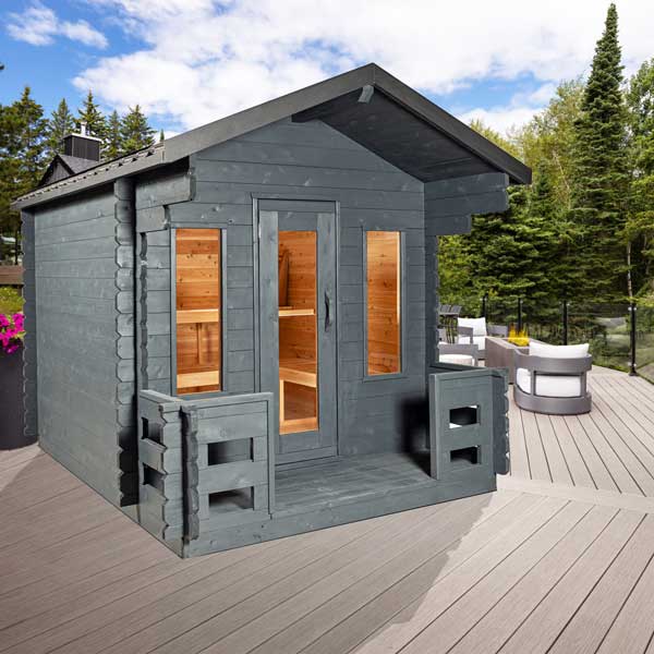 Leisurecraft CT Georgian Cabin Sauna with Porch