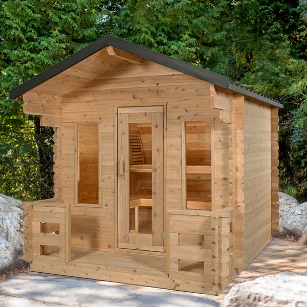 Leisurecraft CT Georgian Cabin Sauna with Porch