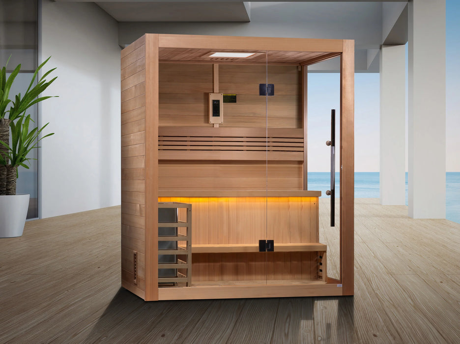 Golden Designs "Hanko Edition" 2-3 Person Traditional Sauna (GDI-7202-01) - Canadian Red Cedar Interior