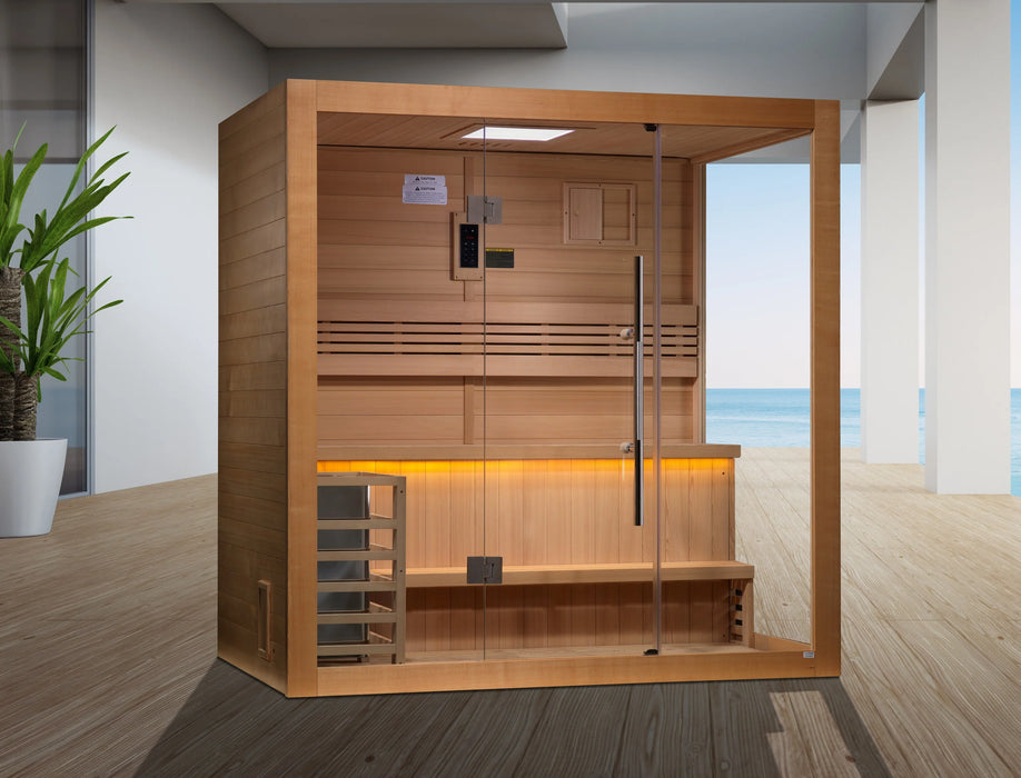 Golden Designs "Forssa Edition" 3-4 Person Traditional Sauna (GDI-7203-01) - Canadian Red Cedar Interior