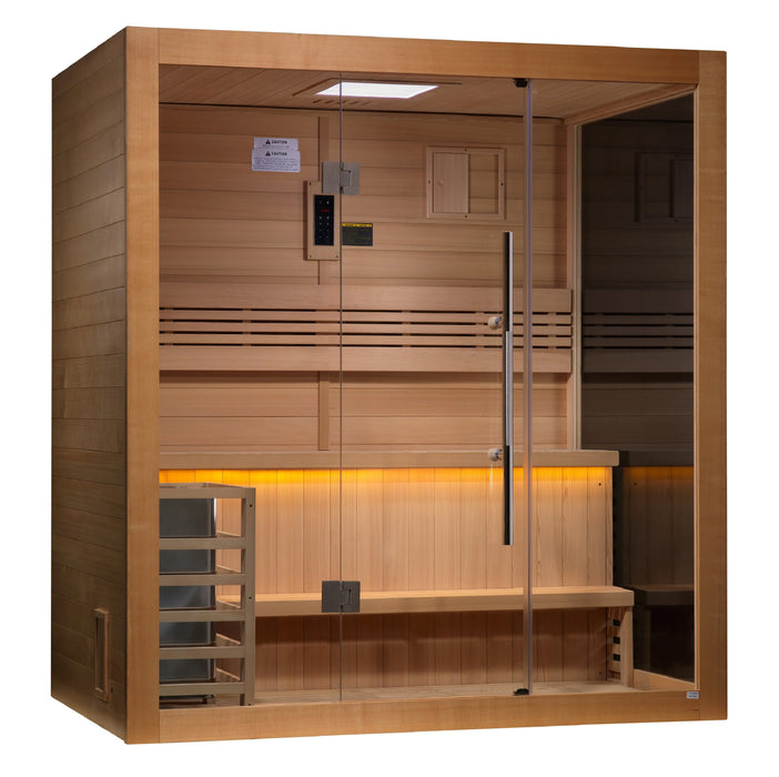 Golden Designs "Forssa Edition" 3-4 Person Traditional Sauna (GDI-7203-01) - Canadian Red Cedar Interior