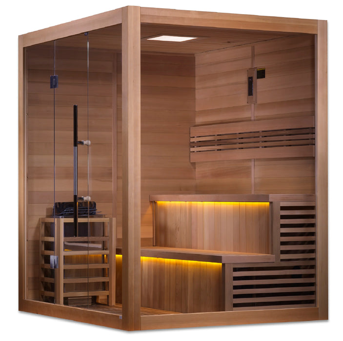 Golden Designs "Kuusamo Edition" 6 Person Traditional Sauna (GDI-7206-01) - Canadian Red Cedar Interior