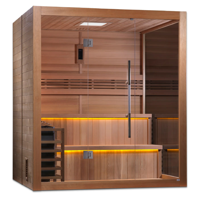 Golden Designs "Kuusamo Edition" 6 Person Traditional Sauna (GDI-7206-01) - Canadian Red Cedar Interior