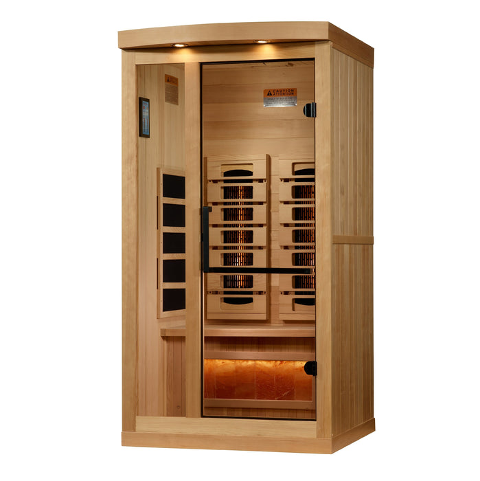 Golden Designs 2025 Reserve Edition GDI-8010-03 Full Spectrum Infrared Indoor Sauna with Himalayan Salt Bar Near Zero EMF