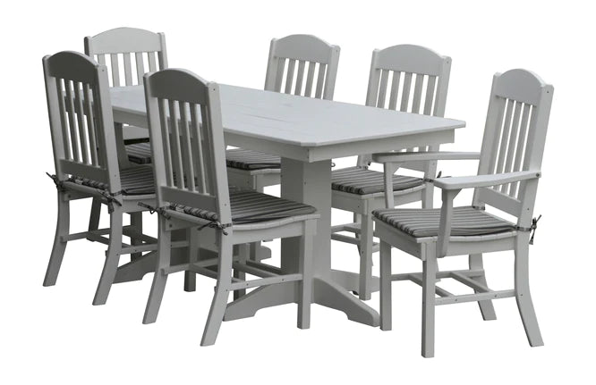 A&L Furniture Co. Amish-Made Poly 6' Rectangular Table 7pc Classic Dining Sets High Quality