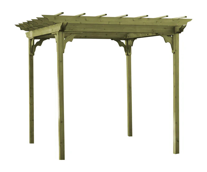 A&L Furniture Co. Amish-Crafted Cedar Pergola with Swing Hangers