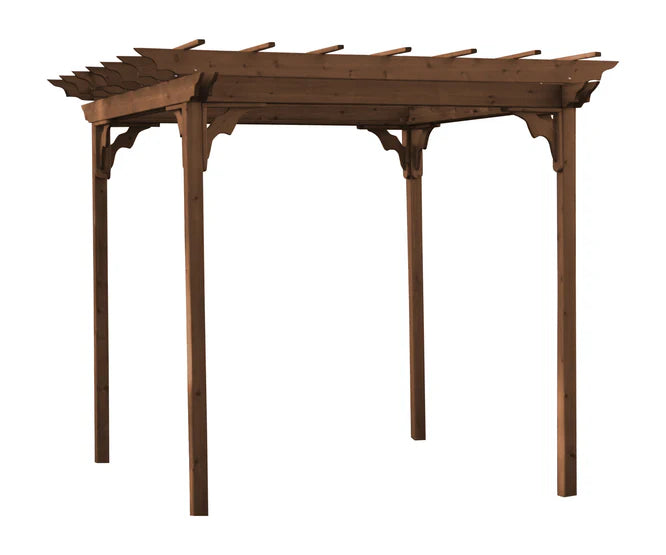 A&L Furniture Co. Amish-Crafted Cedar Pergola with Swing Hangers