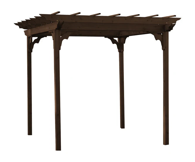 A&L Furniture Co. Amish-Crafted Cedar Pergola with Swing Hangers