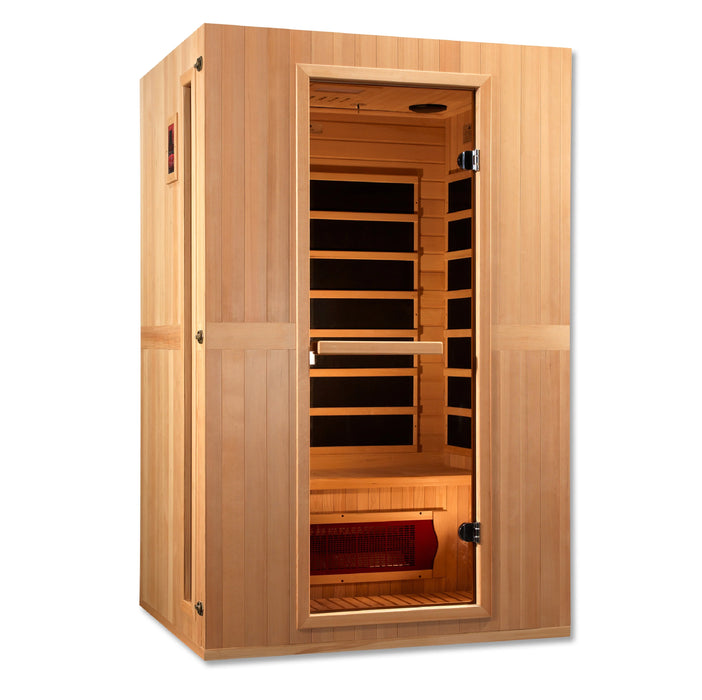 Maxxus Saunas "Serenity" Dual Tech 2 person Low EMF FAR Infrared Sauna Canadian Hemlock