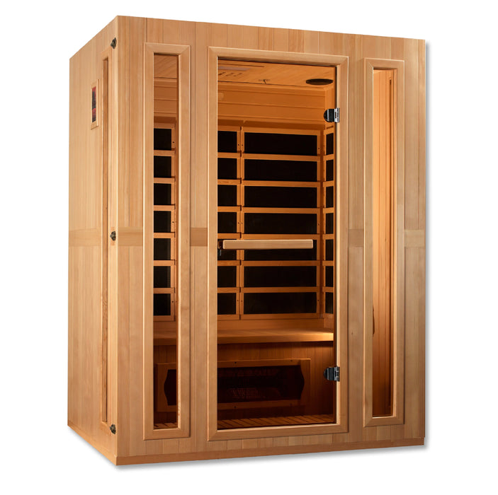 Maxxus Saunas "Trinity" Dual Tech 3 person Low EMF FAR Infrared Sauna Canadian Hemlock