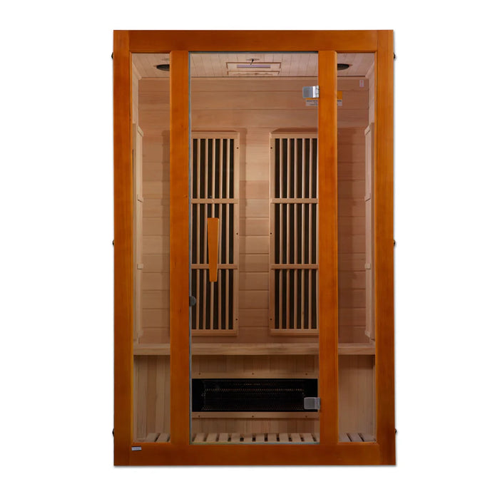 Maxxus Saunas "Aspen" Dual Tech 2 person Low EMF FAR Infrared Sauna Canadian Hemlock