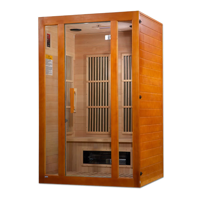 Maxxus Saunas "Aspen" Dual Tech 2 person Low EMF FAR Infrared Sauna Canadian Hemlock