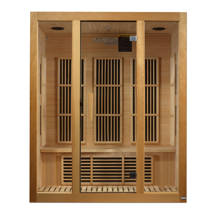 Maxxus Saunas "Bellevue" 3 Person Low EMF FAR Infrared Sauna Canadian Hemlock