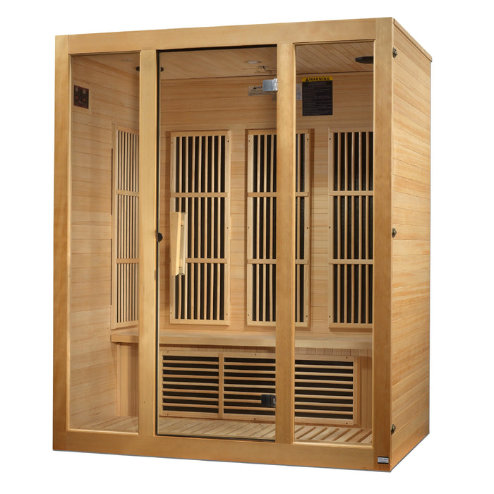 Maxxus Saunas "Bellevue" 3 Person Low EMF FAR Infrared Sauna Canadian Hemlock