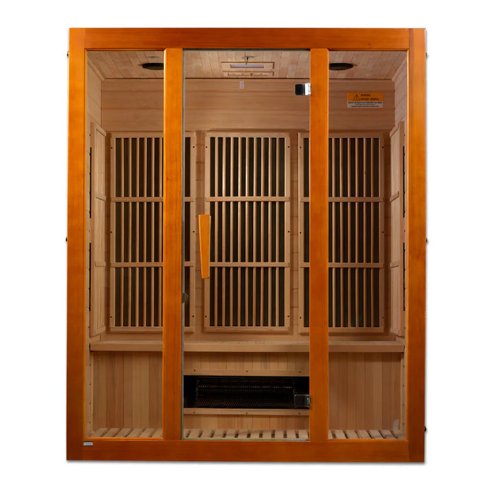 Maxxus Saunas "Alpine" Dual Tech 3 person Low EMF FAR Infrared Sauna Canadian Hemlock