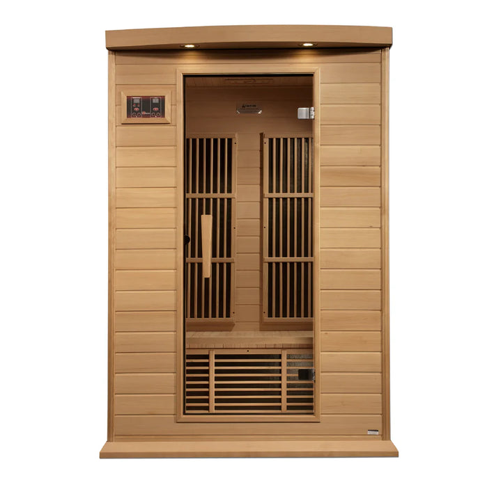 Maxxus Saunas 2 Person Near Zero EMF FAR Infrared Sauna - Canadian Hemlock