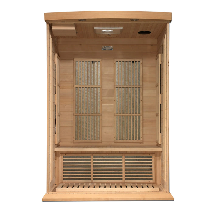 Maxxus Saunas 2 Person Near Zero EMF FAR Infrared Sauna - Canadian Hemlock