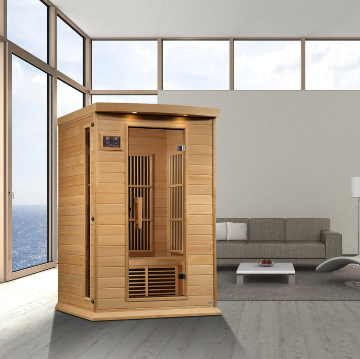 Maxxus Saunas 2 Person Near Zero EMF FAR Infrared Sauna - Canadian Hemlock