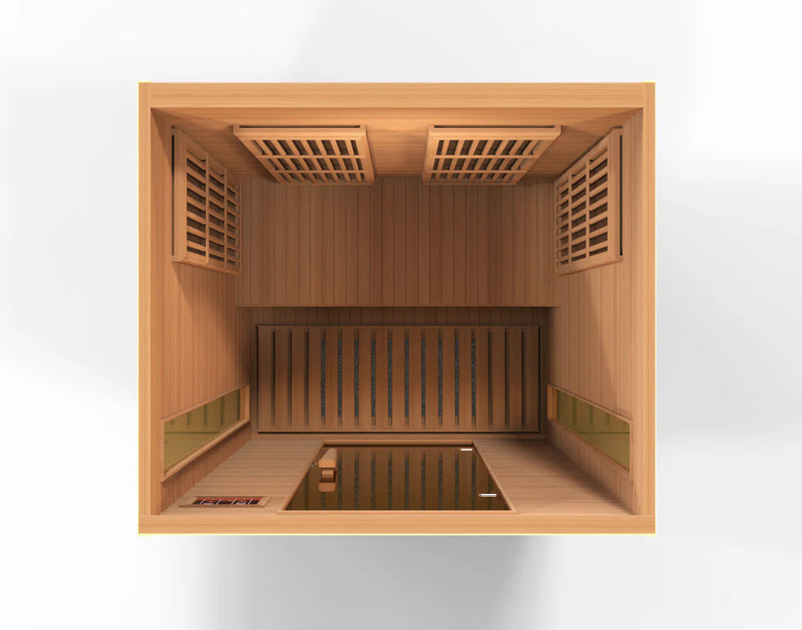 Maxxus Saunas "Cholet Edition" 2 Person Near Zero EMF FAR Infrared Sauna - Canadian Red Cedar