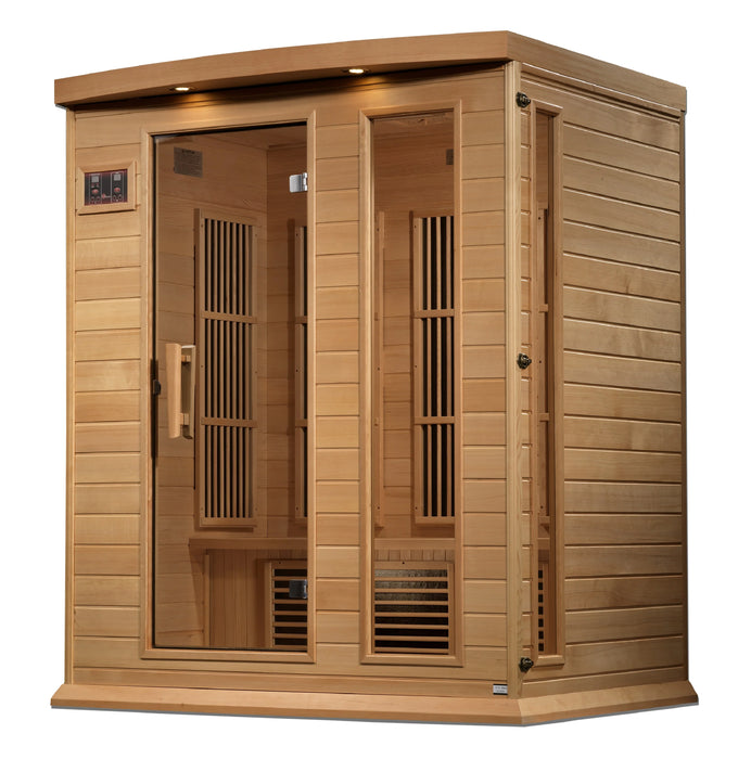 Maxxus Saunas 3 Person Near Zero EMF FAR Infrared Sauna - Canadian Hemlock