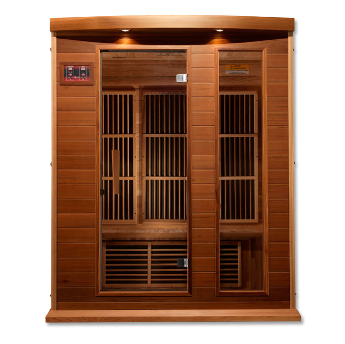 Maxxus Saunas "Montilemar Edition" 3 Person Near Zero EMF FAR Infrared Sauna - Canadian Red Cedar