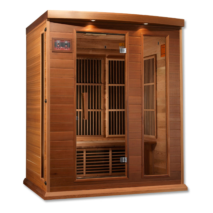 Maxxus Saunas MX-K306-01 Low EMF FAR Infrared Sauna Canadian Red Cedar