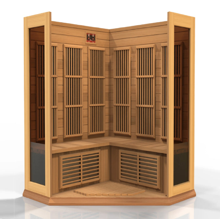 Maxxus Saunas MX-K356-01 Low EMF FAR Infrared Sauna Canadian Red Cedar