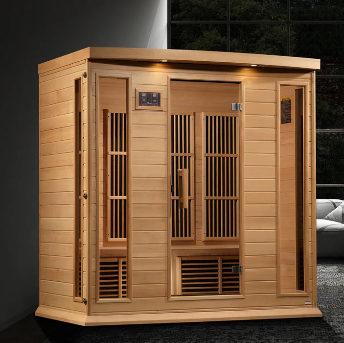 Maxxus Saunas 4 Person Near Zero EMF FAR Infrared Sauna - Canadian Hemlock