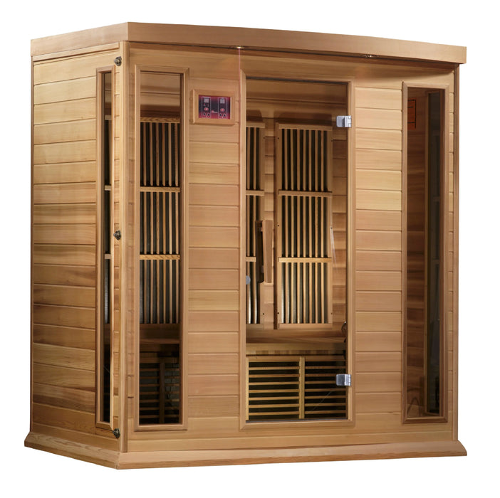 Maxxus Saunas MX-K406-01 Low EMF FAR Infrared Sauna Canadian Red Cedar