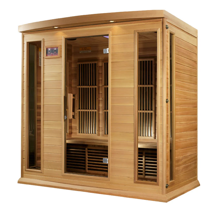 Maxxus Saunas MX-K406-01 Low EMF FAR Infrared Sauna Canadian Red Cedar