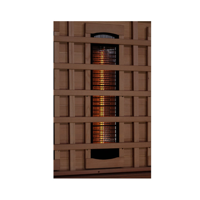 Golden Designs Infrared Indoor Sauna Near Zero EMF Reserve Edition GDI-8230-01 Full Spectrum with Himalayan Salt Bar