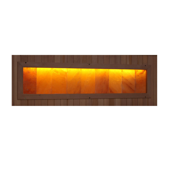 Golden Designs Infrared Indoor Sauna Near Zero EMF Reserve Edition GDI-8260-01 Full Spectrum with Himalayan Salt Bar