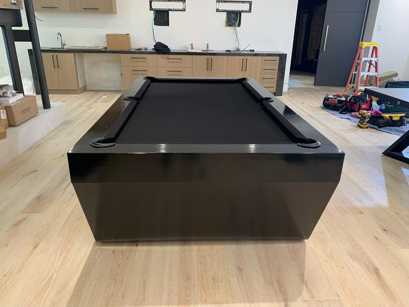 The Sofia Modern Slate Pool Table By White Billiards 9ft in Black