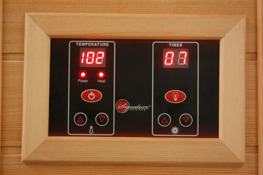 Maxxus Saunas "Avignon Edition" 3 Person Corner Near Zero EMF FAR Infrared Sauna - Canadian Red Cedar